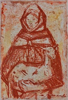 Mária Medvecká (1914 - 1987) - Dievča s kozičkou