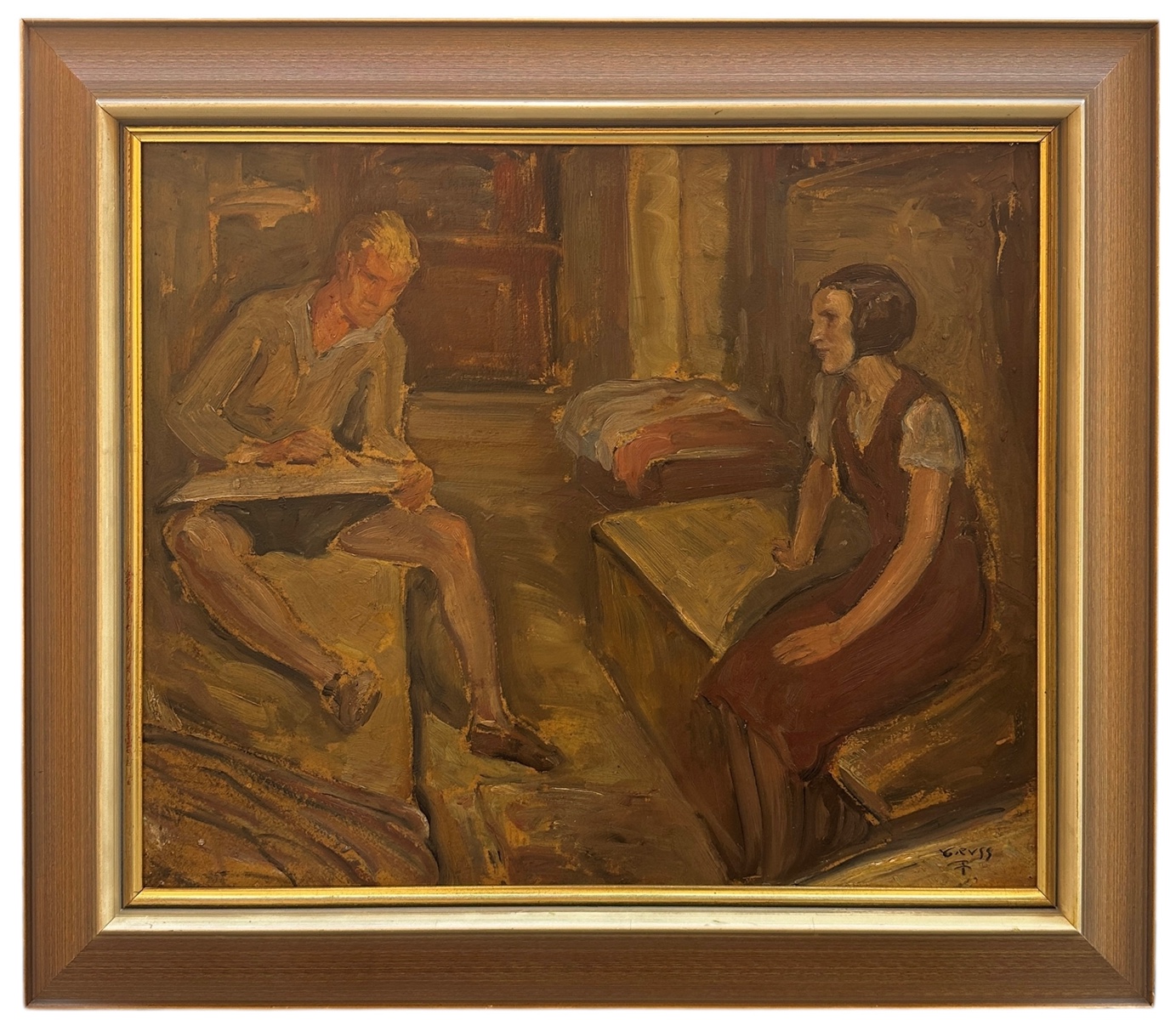 Franz Gruss (1891 - 1975) - Ve světnici