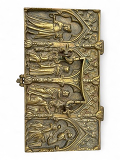 Figurální bronzová šperkovnice