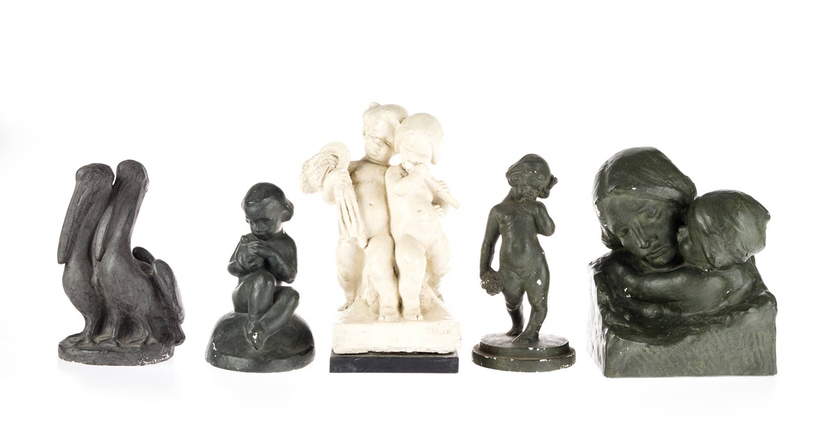 SET OF 5 STUDIO SCULPTURES