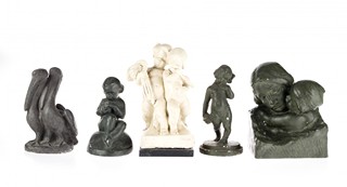SET OF 5 STUDIO SCULPTURES