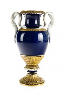 VASE WITH SNAKE HANDLES