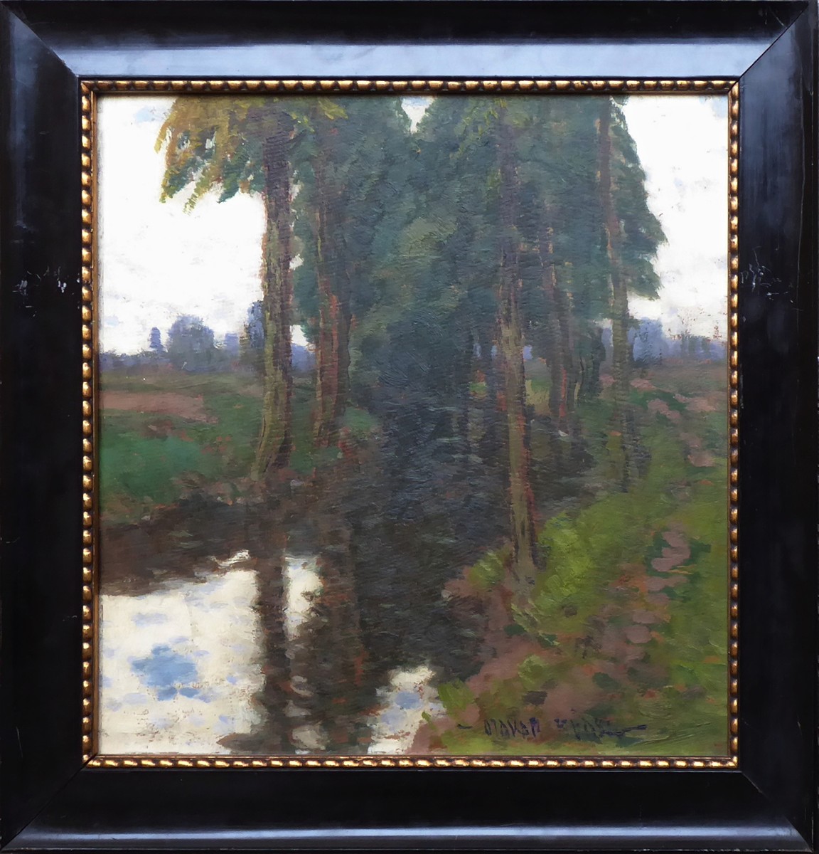 OTAKAR HŮRKA (1889-1966) - ŘÍČNÍ ZÁKOUTÍ SE STROMY