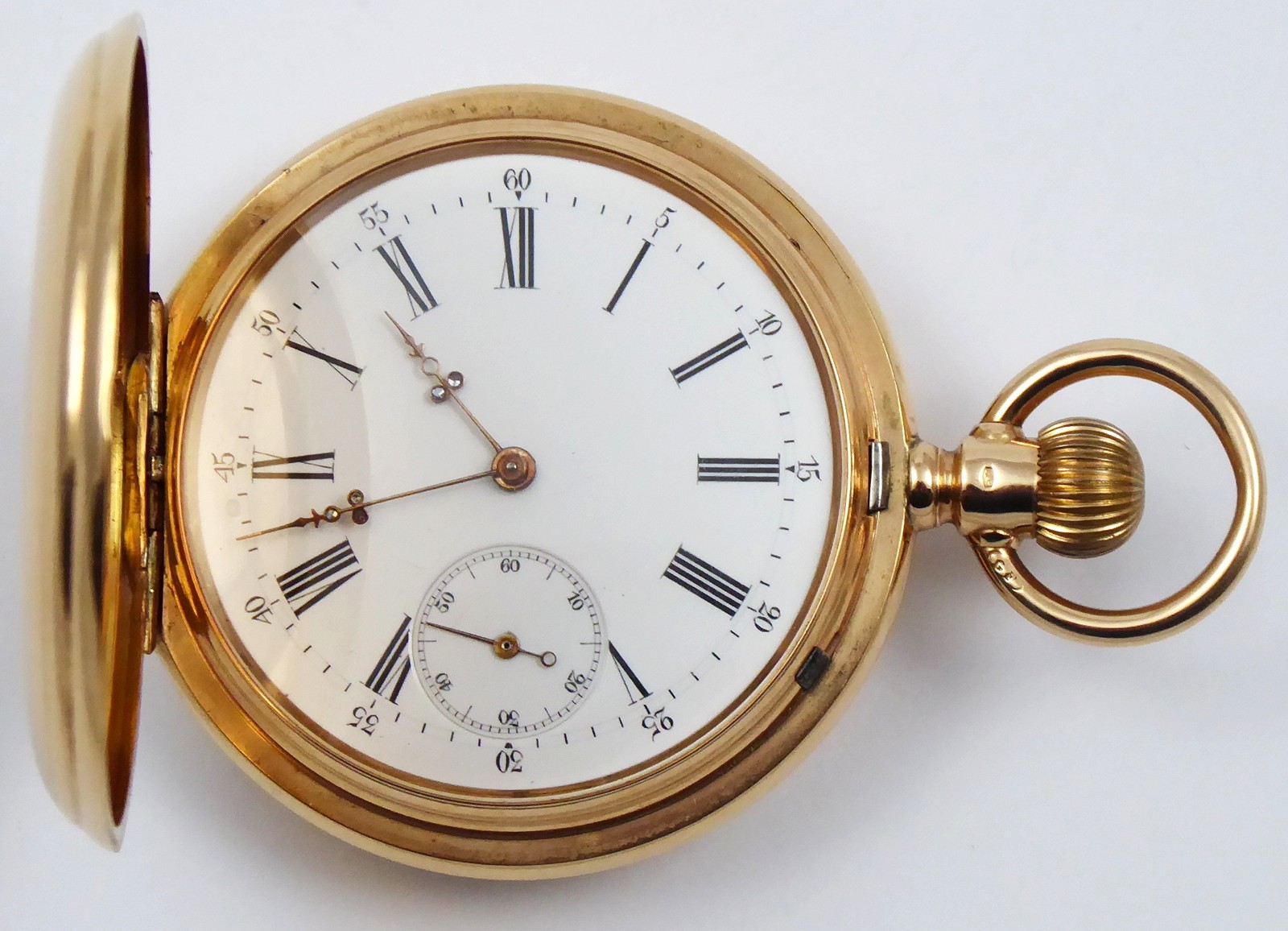 ZLATÉ OSMNÁCTIKARÁTOVÉ KAPESNÍ HODINKY - GROSJEAN FRÉTES, LA CHAUX-DE-FONDS