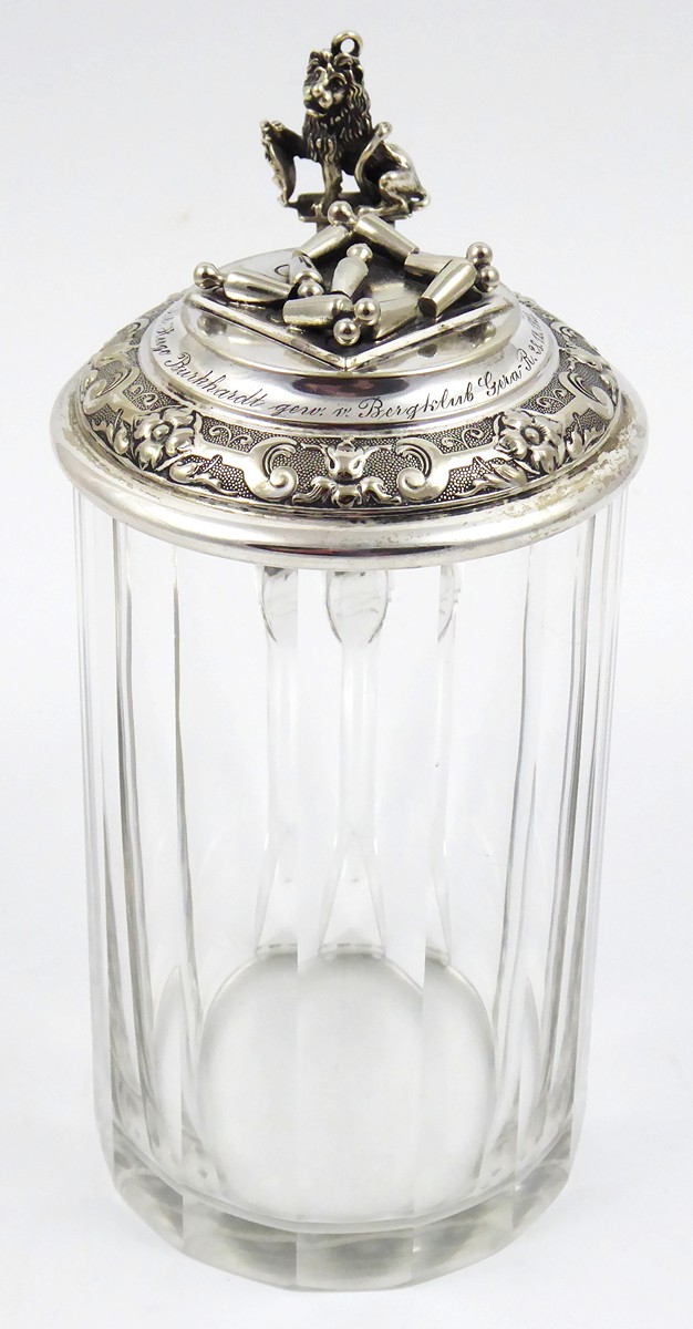 STŘÍBŘENÝ KORBEL PRO HRÁČE KUŽELEK - WMF, GEISLINGEN