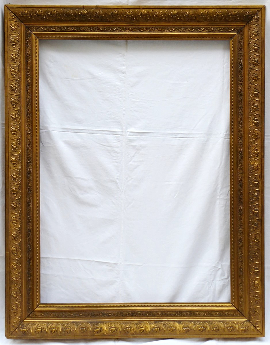 VELKÝ ZLATÝ RÁM SE SECESNÍM ORNAMENTEM