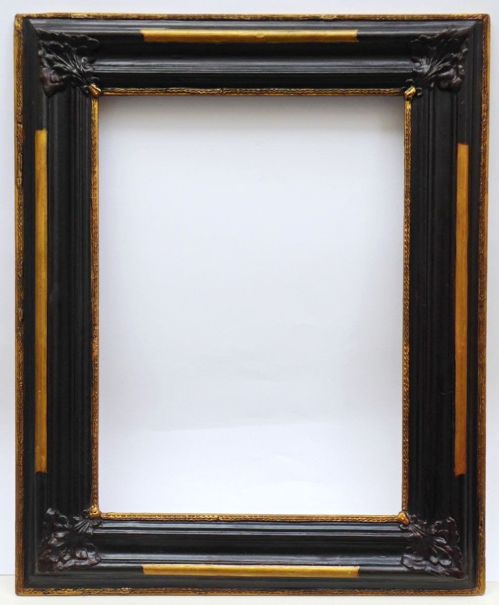 HNĚDÝ RÁM SE ZLATÝMI PRUHY