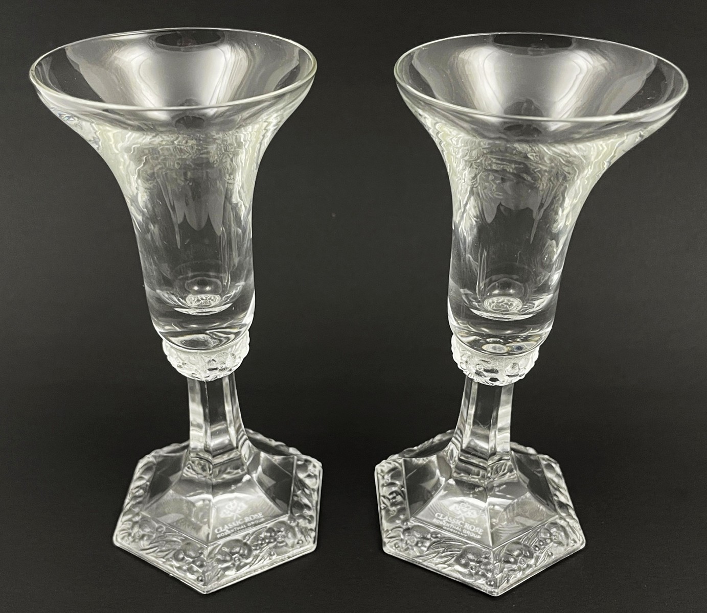 DVA MENŠÍ SVÍCNY - ROSENTHAL, KOLEKCE CLASSIC ROSE