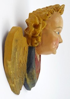 HLAVA ANDĚLA S KUDRNATÝMI VLASY V RENESANČNÍM STYLU