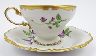 ZLACENÝ ŠÁLEK S MACEŠKAMI - ROSENTHAL, POMPADOUR, US-ZONE