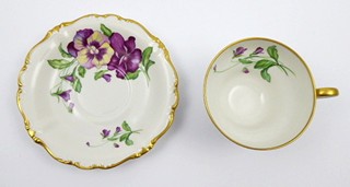 ZLACENÝ ŠÁLEK S MACEŠKAMI - ROSENTHAL, POMPADOUR, US-ZONE