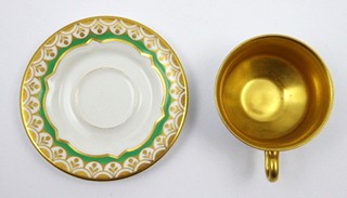 ART DECO SILNĚ ZLACENÝ MOKA ŠÁLEK - ROSENTHAL