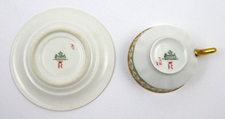 ART DECO SILNĚ ZLACENÝ MOKA ŠÁLEK - ROSENTHAL