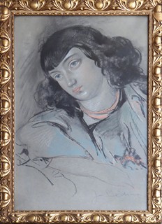 JAN DĚDINA (1870-1955) - PORTRÉT ČERNOVLASÉHO MLADÍKA