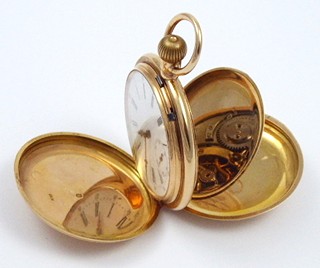 ZLATÉ OSMNÁCTIKARÁTOVÉ KAPESNÍ HODINKY - GROSJEAN FRÉTES, LA CHAUX-DE-FONDS