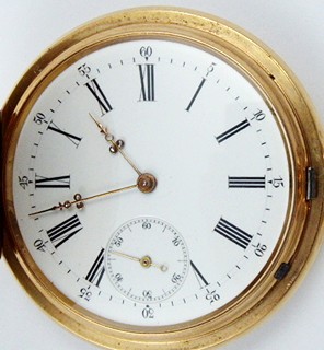 ZLATÉ OSMNÁCTIKARÁTOVÉ KAPESNÍ HODINKY - GROSJEAN FRÉTES, LA CHAUX-DE-FONDS