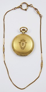 ZLACENÉ KAPESNÍ HODINKY S ŘETÍZKEM - STEINMEYER, ANDREA DAUB, GUSTAV OPITZ