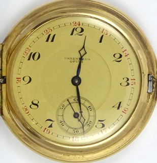 ZLACENÉ KAPESNÍ HODINKY S ŘETÍZKEM - STEINMEYER, ANDREA DAUB, GUSTAV OPITZ