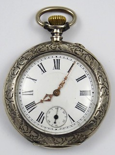 STŘÍBRNÉ KAPESNÍ HODINKY - DÉPOSÉ 1908