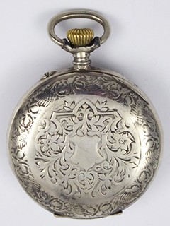 STŘÍBRNÉ KAPESNÍ HODINKY - DÉPOSÉ 1908