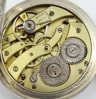STŘÍBRNÉ KAPESNÍ HODINKY - DÉPOSÉ 1908