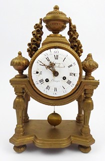 STOLNÍ KLASICISTNÍ HODINY - JOHANN ANDREAS SCHMIDT, ELBOGEN