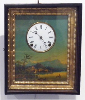 RUČNĚ MALOVANÉ OBRAZOVÉ RÁMOVÉ HODINY - ADOLF M. NORSTEDT, WESTERVIK
