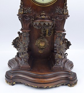 KONZOLOVÉ HODINY, STYL VÍDEŇSKÉ BAROKO - LENZKIRCH AG, NĚMECKO