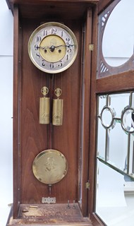 SECESNÍ NÁSTĚNNÉ HODINY - GUSTAV BECKER, FREIBURG