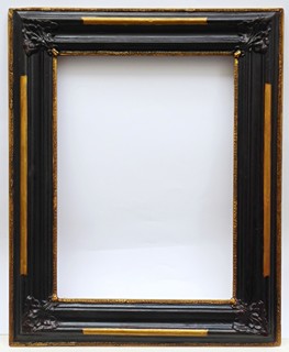 HNĚDÝ RÁM SE ZLATÝMI PRUHY