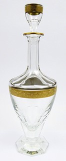 KARAFA NA VÍNO SE ZLACENÝM 24K PÁSEM - MOSER, KOLEKCE COPENHAGEN