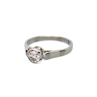 Art deco zlatý prsten s přírodním diamantem 0,60ct + CERTIFIKÁT PRAVOSTI