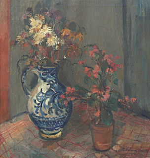 Miroslava Štefková Vrbová (1909 - 1991) - Zátiší s kyticemi