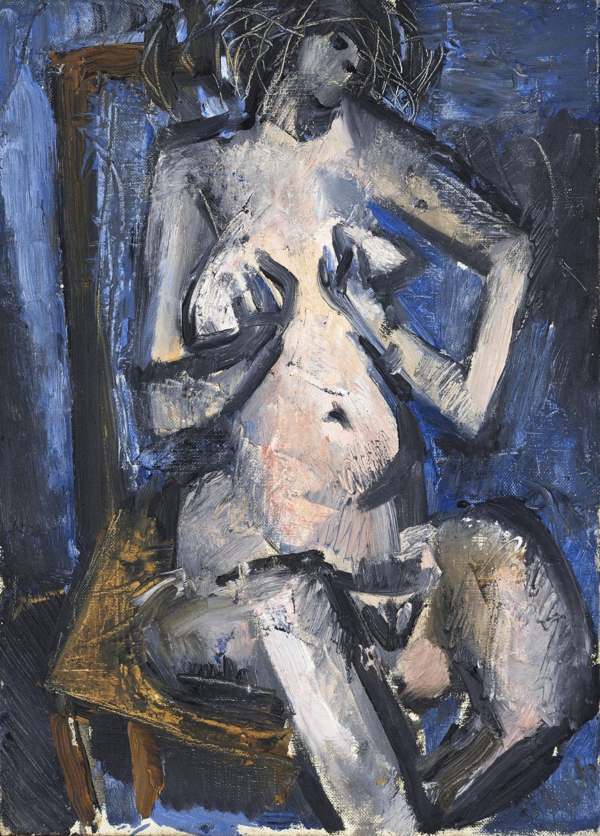 Sitting nude
