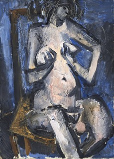 Sitting nude