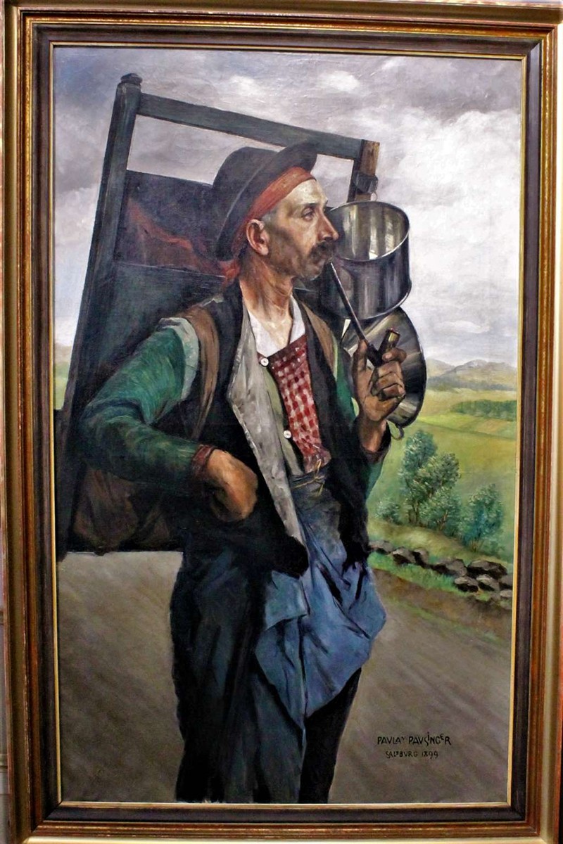 Pausinger Pavla - Můž s dýmkou, 140 x 82 cm