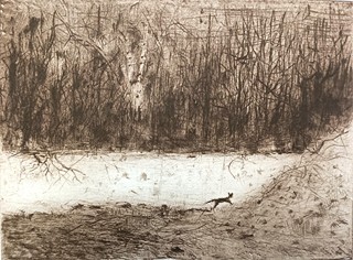 Reynek Bohuslav - Grafika - Kočka za zdí