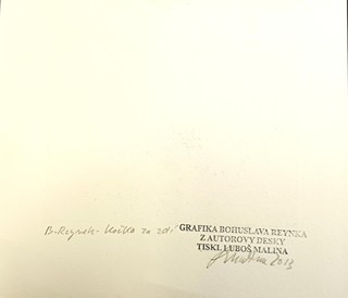 Reynek Bohuslav - Grafika - Kočka za zdí