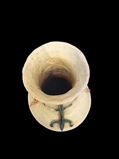 Keramika - váza s ještěrkami