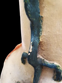 Keramika - váza s ještěrkami