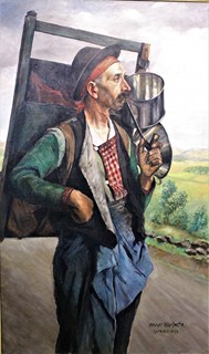Pausinger Pavla - Můž s dýmkou, 140 x 82 cm