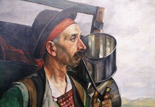 Pausinger Pavla - Můž s dýmkou, 140 x 82 cm