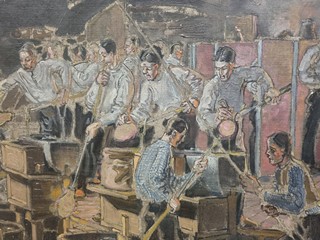 Práce ve sklárnách