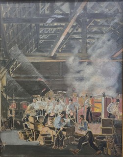 Práce ve sklárnách