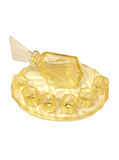 Skleněná nápojová sada - citrín