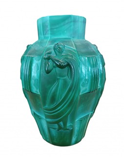 Schlevogt Curt - Váza - malachitové art deco