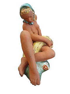 Keramia Znojmo - Akt dívky o žních