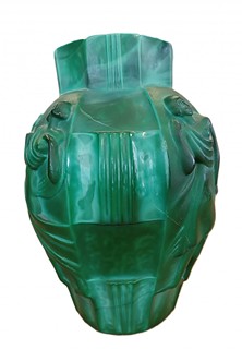 Schlevogt Curt - Váza - malachitové art deco