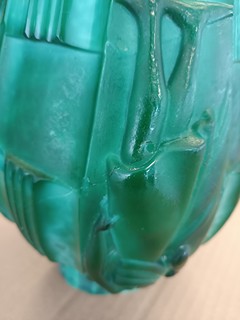 Schlevogt Curt - Váza - malachitové art deco