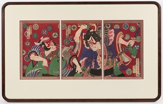 Armor Pulling Scene from the Soga Brothers